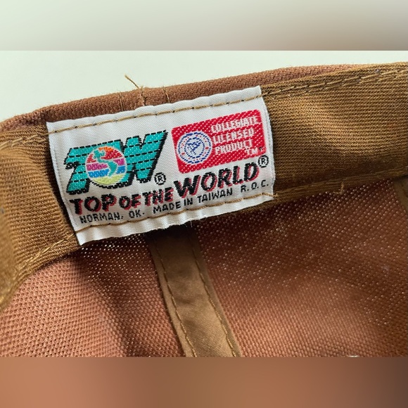 Vintage Rare Trojans College University Brown Hat Cap Raised Embroidery Letters - Picture 11 of 12